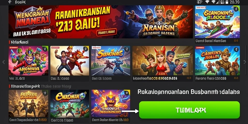Tampilan awal permainan yang menarik perhatian.