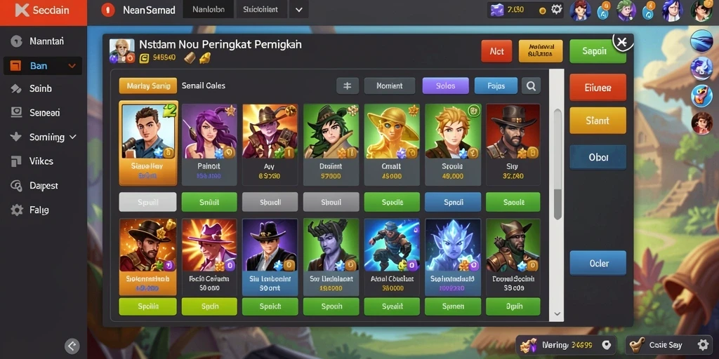 Screenshot karakter dalam aksi seru.