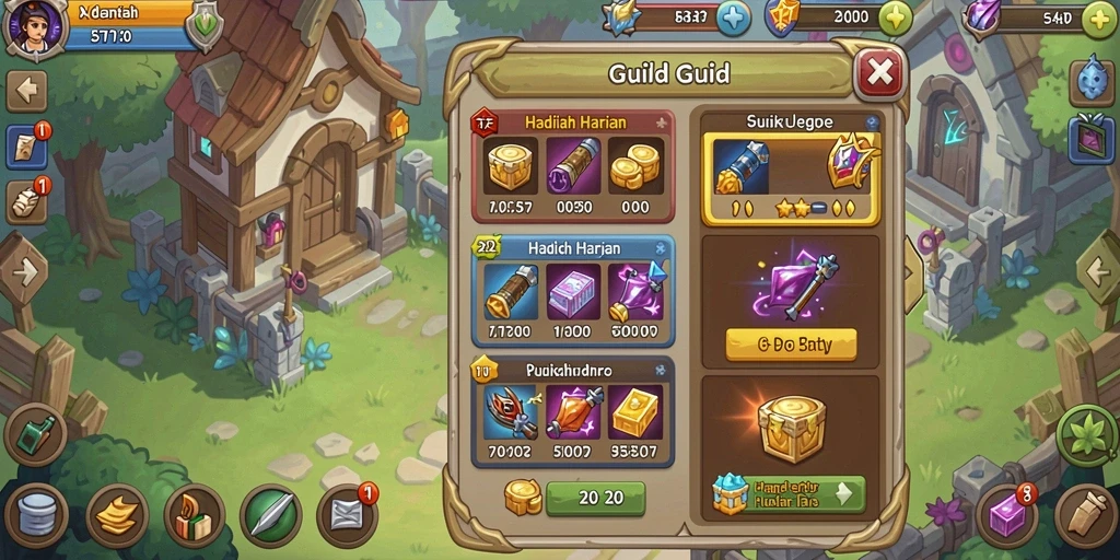 Screenshot menunjukkan petualangan karakter utama.