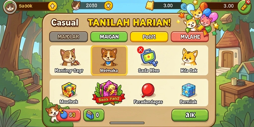 Screenshot menunjukkan aksi seru di level pertama.