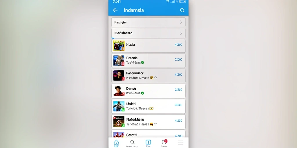 Tampilan awal game yang menarik dan user-friendly.