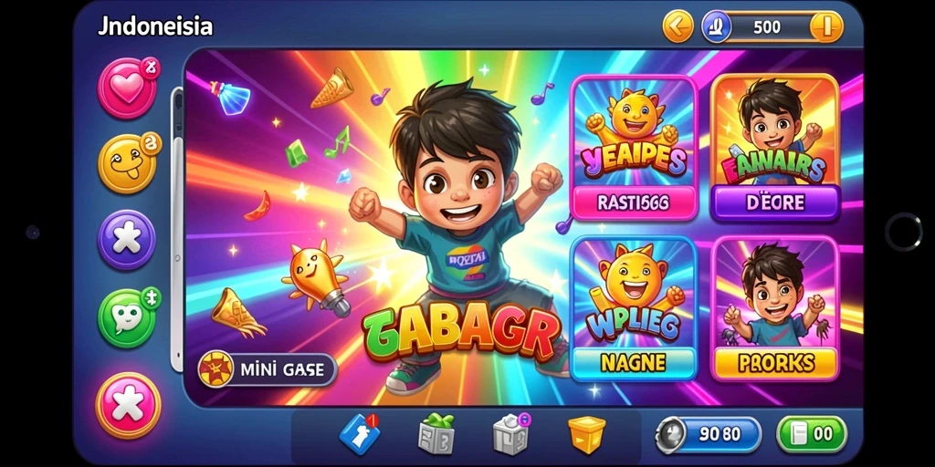 Tampilan antarmuka LUCKYDF yang menarik dan user-friendly.