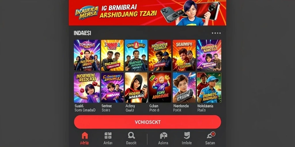 Tampilan menu utama yang menarik dan user-friendly.