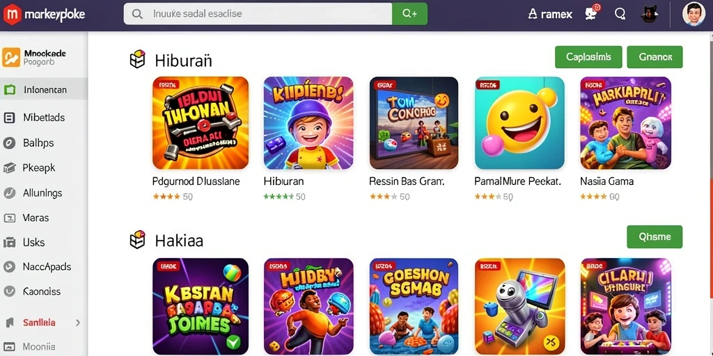 Tampak grafis yang menawan dalam QQSTAR.