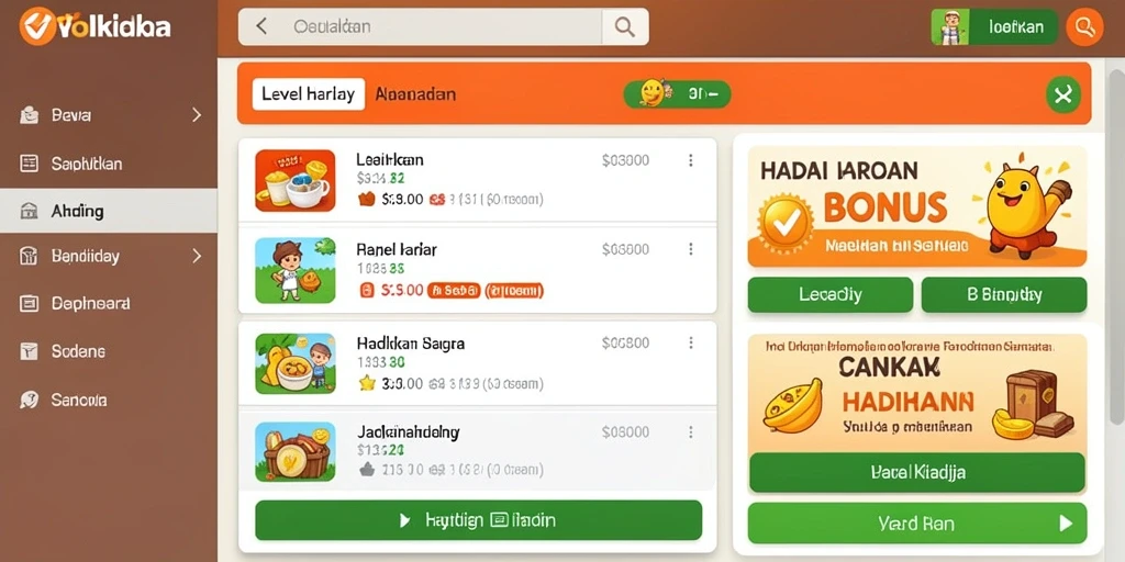 Tampilan utama V98 dengan antarmuka yang user-friendly.